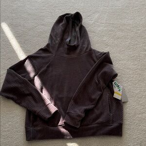 Zella Dark Brown Hooded Sweater
